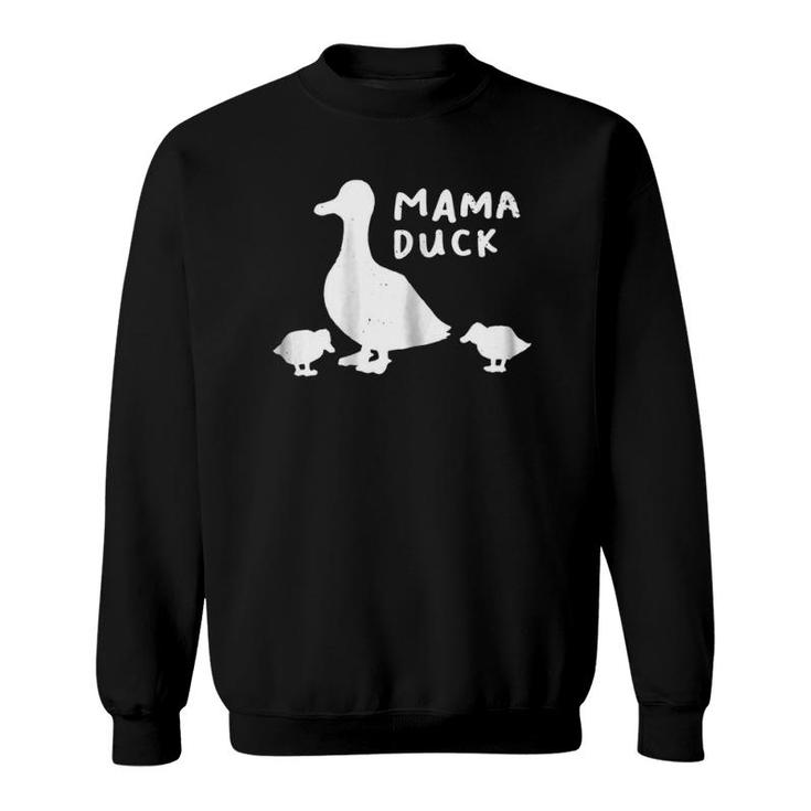 Womens Funny Mama Duck Mother I Duckling Babies Mom Of 2 Ver2 Sweatshirt