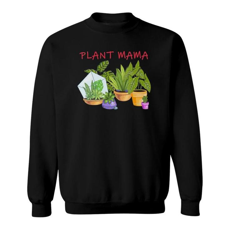 Womens Gardening Plant Mom Aesthetic Gifts Women Garden Mama Tees V-Neck Sweatshirt