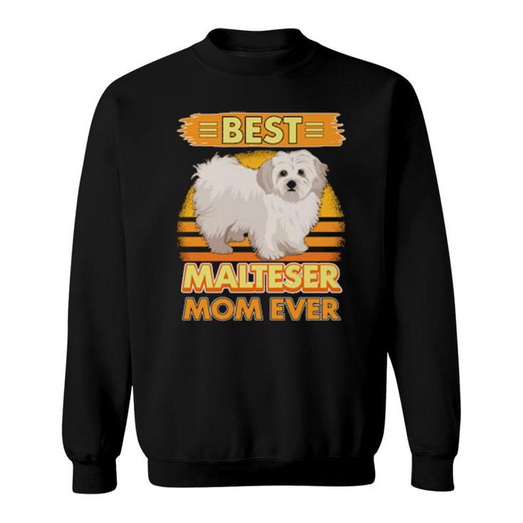 Womens Girls Best Malteser Mom Ever Dog Owner Malteser  Sweatshirt