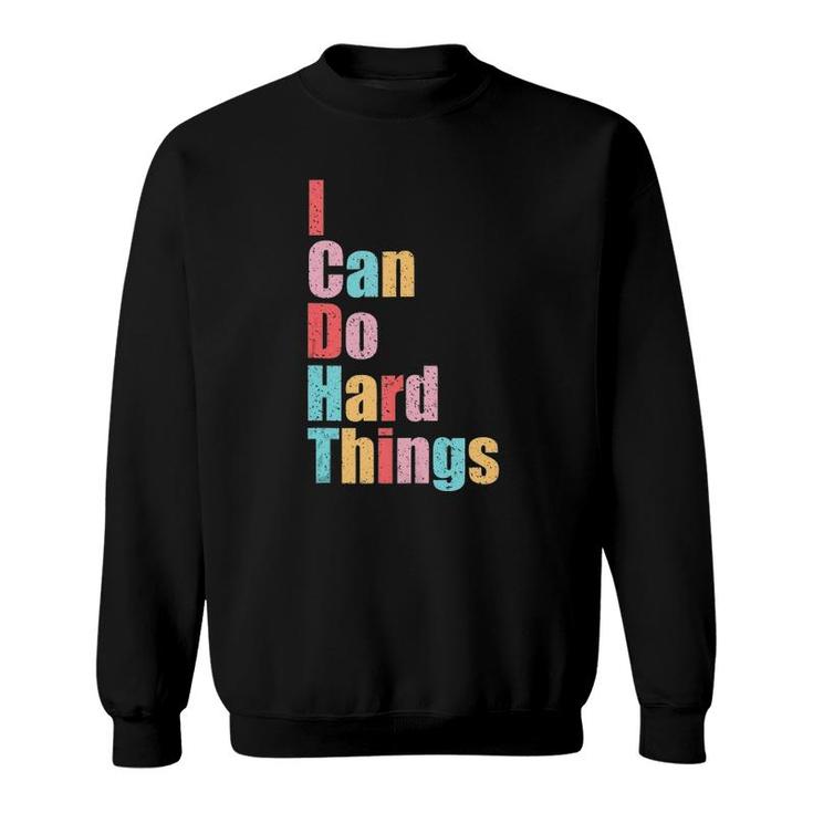 Womens I Can Do Hard Things Vest Workout Summer Casual  Sweatshirt