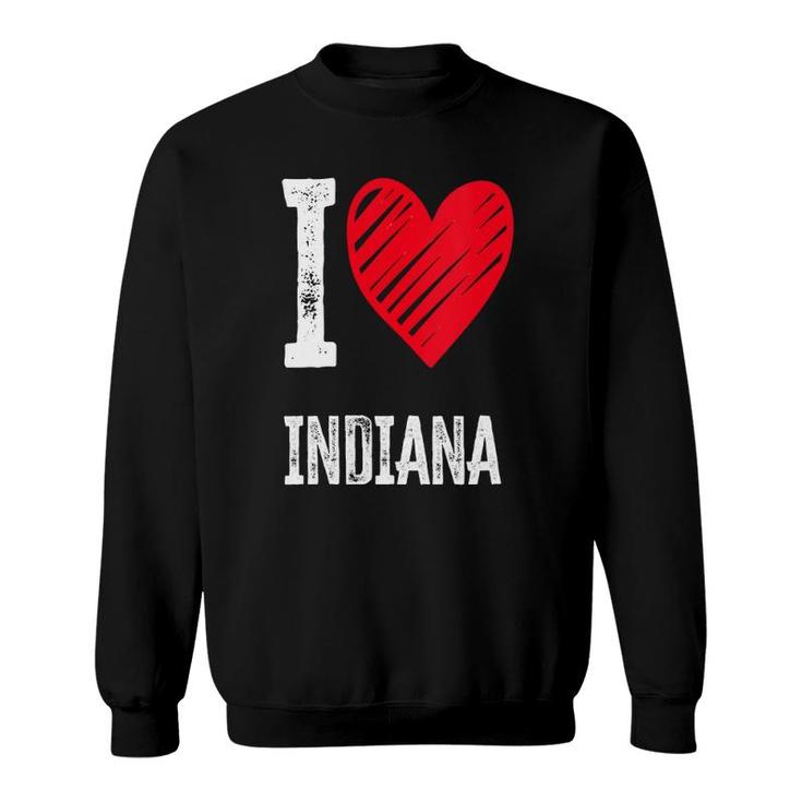 Womens I Love Indiana I Heart Indiana Tee Usa For In Lovers  Sweatshirt