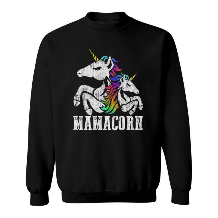 Womens Mamacorn Unicorn S For Women Mother's Day Gift V-Neck Sweatshirt