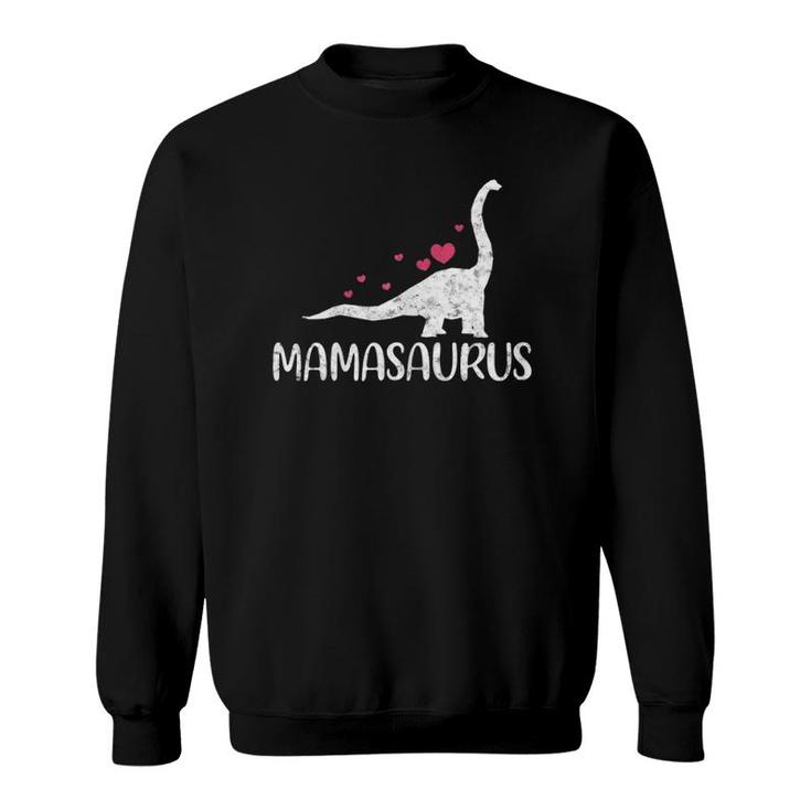 Womens Mamasaurus Dinosaur Mom Funny Rex Saurus Mothers Day Vintage Sweatshirt