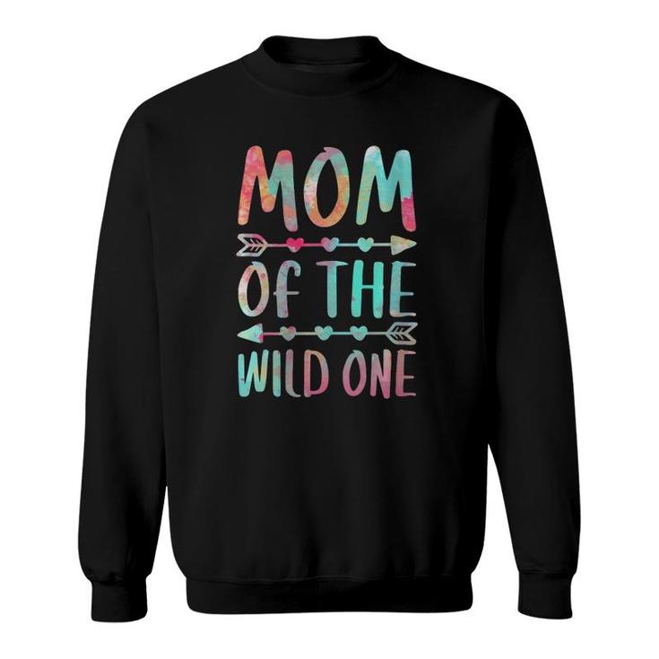 Womens Mom Of The Wild One Mother's Day Sweatshirt