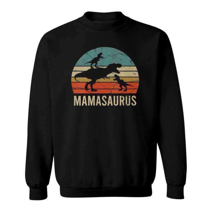 Womens Mommy Mom Mama Dinosaur Funny 2 Two Kid Mamasaurus 2020 Gift  Sweatshirt