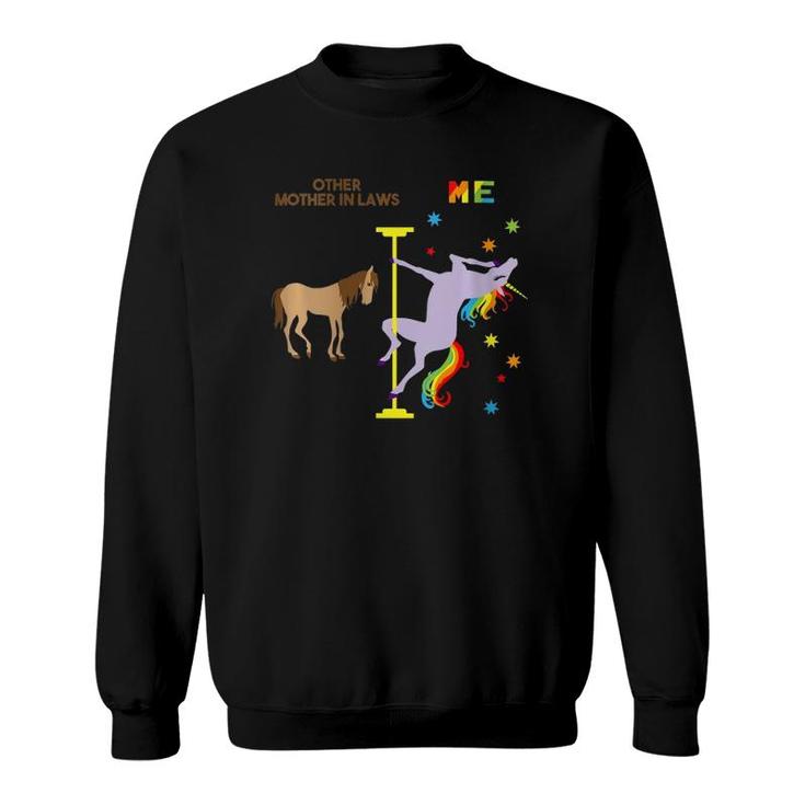 Womens Mother In Law Unicorn  Funny Rainbow Gifts For Mom Sweatshirt