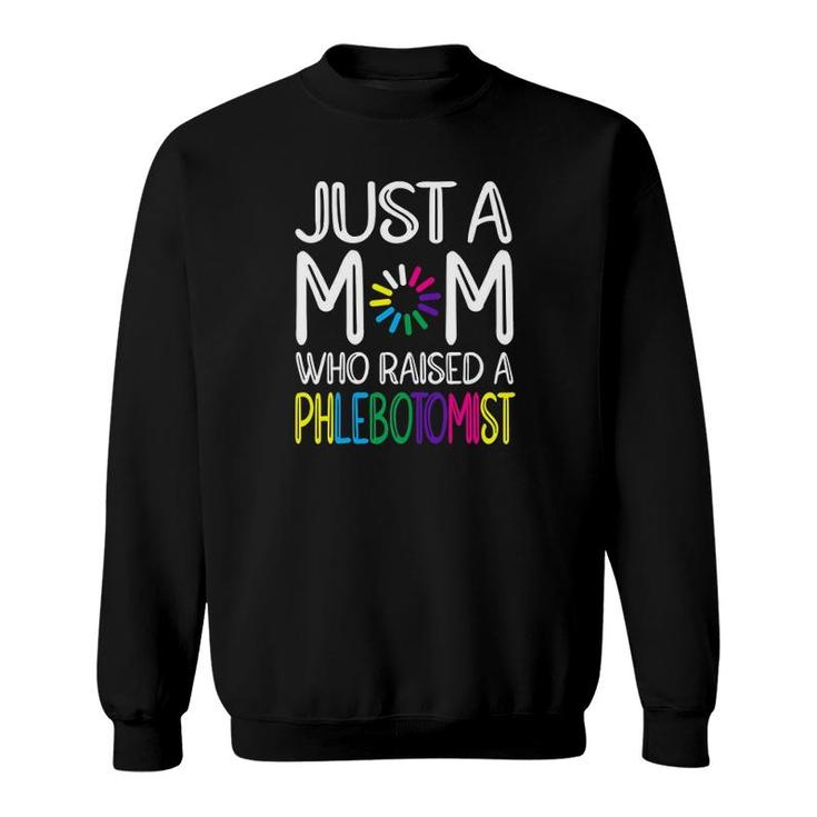 Womens Phlebotomist Mom Phlebotomy Colorful Text Sweatshirt