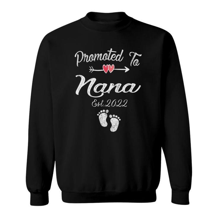 Womens Promoted To Auntie Nana First Time Mother's Day New Mom To Be Sweatshirt