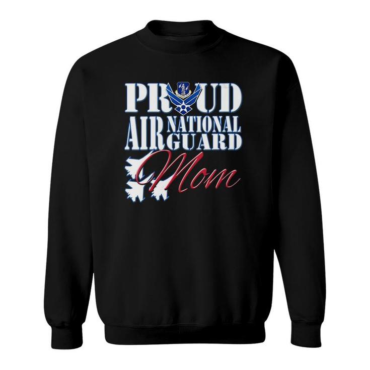 Womens Proud Air National Guard Mom Usa Military Mother's Day Women Sweatshirt