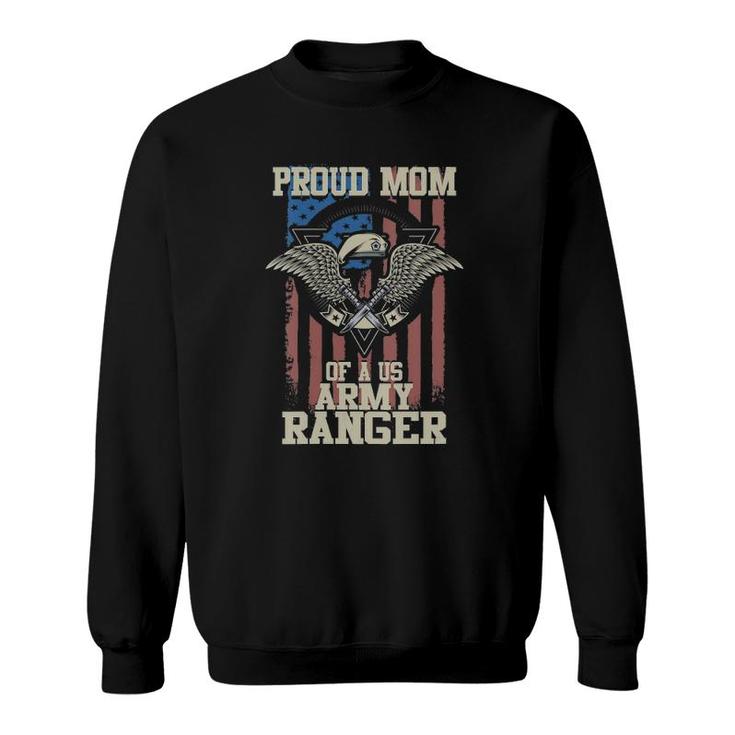 Womens Proud Mom Of Us Army Ranger V-Neck Sweatshirt