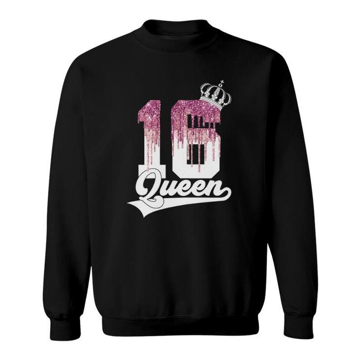 Womens Sweet 16 Queen 16Th Birthday Sweatshirt