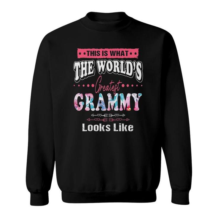 Womens What World's Greatest Grammy Looks Like Mother's Day Sweatshirt