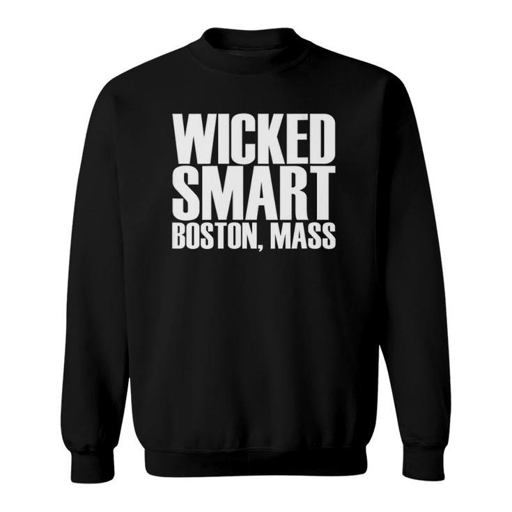 Womens Wicked Smart Boston, Mass Graphic  Sweatshirt