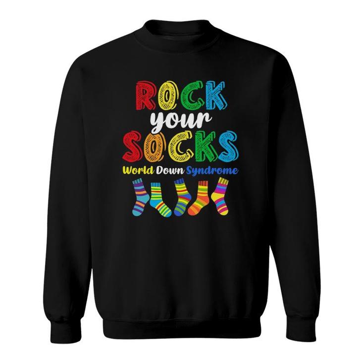 World Down Syndrome Rock Your Socks Awareness Ds Month Sweatshirt