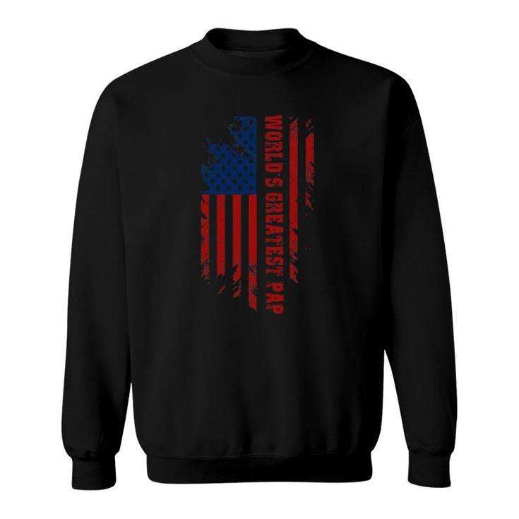 World's Greatest Pap American Flag Men Father's Day Gift Sweatshirt