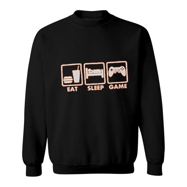 Youth Eat Sleep Game Funny Gamers Gaming Sweatshirt