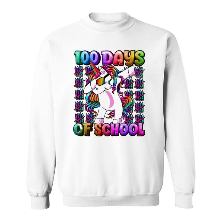 100 Days Of School Unicorn 100 Days Smarter 100Th Day Sweatshirt