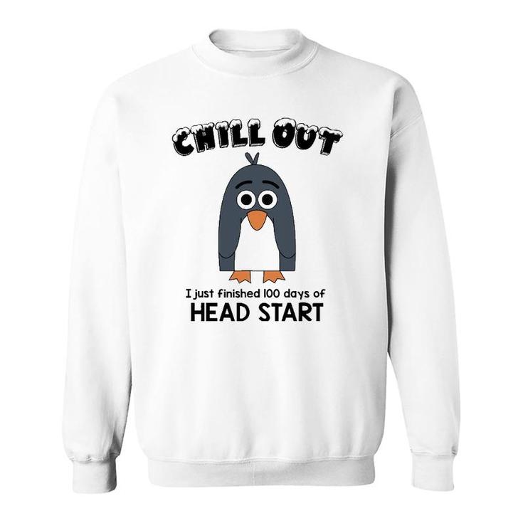 100Th Day School Head Start Teacher 100 Days Penguin Sweatshirt