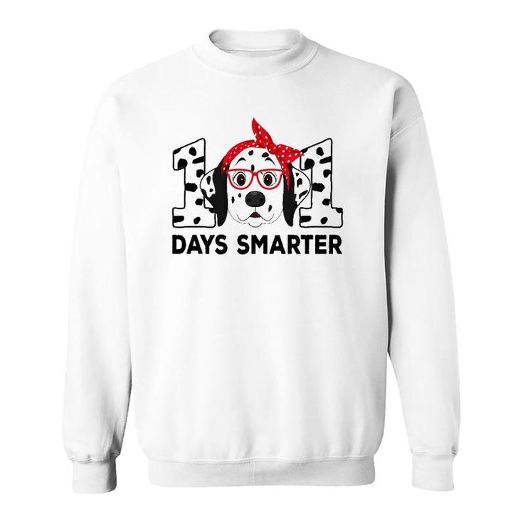 101 Days Smarter 101St Day School Dalmatian Dog Teacher Kids Sweatshirt