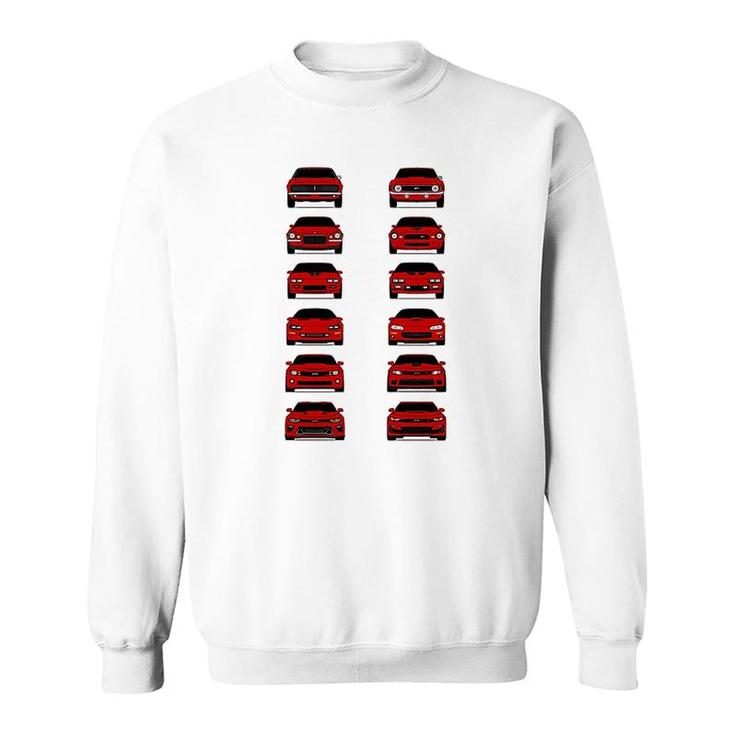 12 Red Cars Lovers Sweatshirt