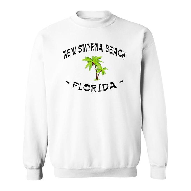 2 Sided Tropical New Smyrna Beach Florida Vacation Sweatshirt