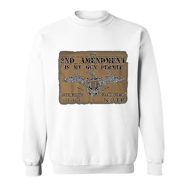 2nd Amendment Permit American Eagle Sweatshirt