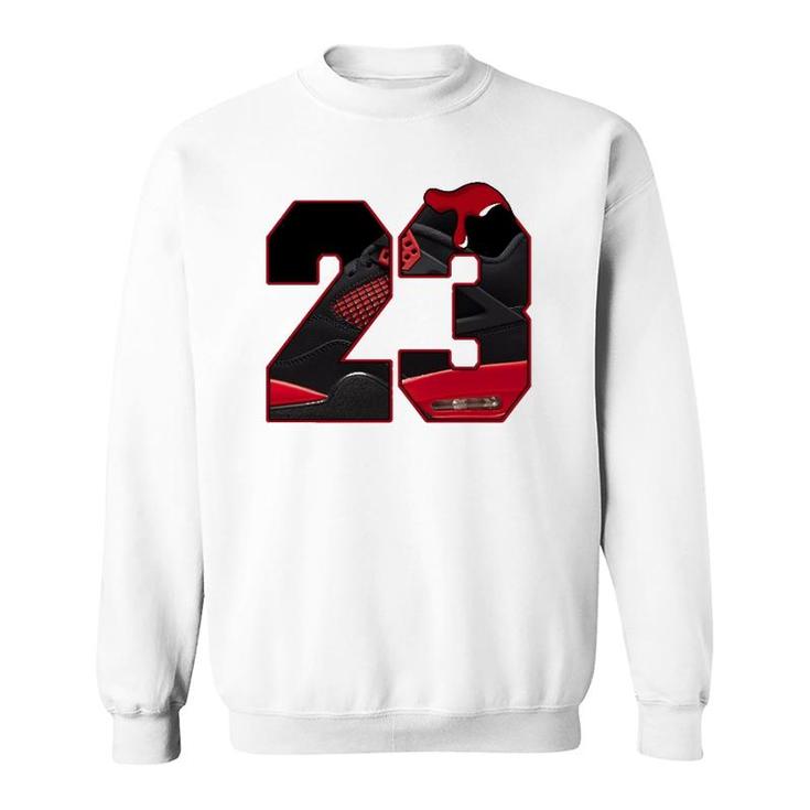 4 Red Thunder To Matching Number 23 Retro Red Thunder 4S Tee  Sweatshirt