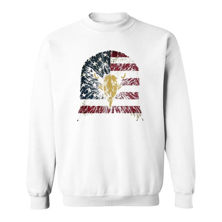 4Th Of July Bald Eaglekids Boys Men American Us Flag  Sweatshirt