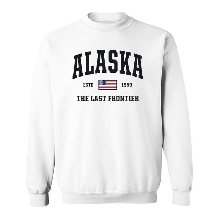 Alaska American Flag Veteran Military Gifts Usa Sweatshirt