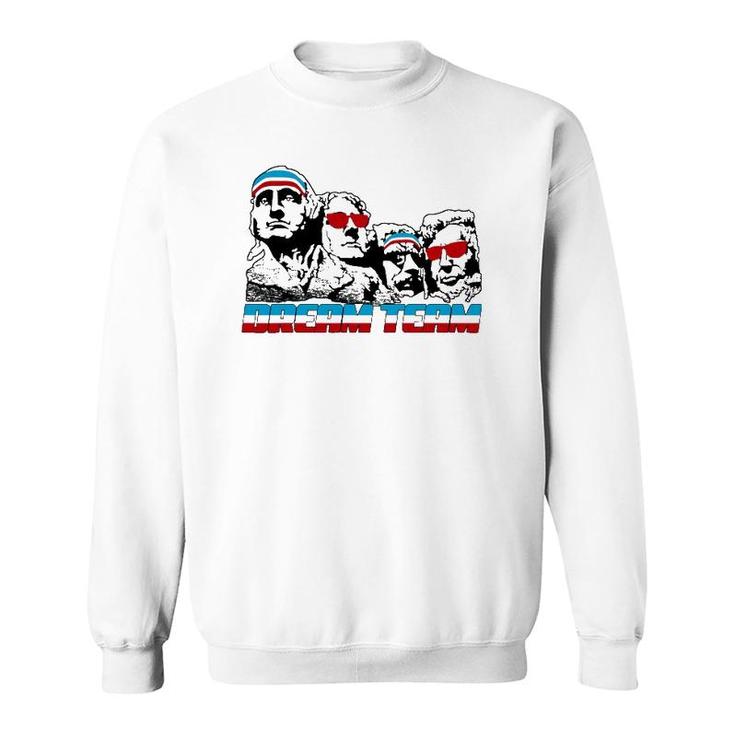 American Usa Flag Dream Team Funny Patriotic Retro Vintage Sweatshirt