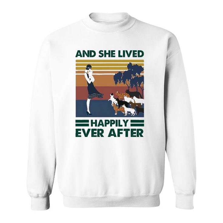 And She Lived Happily After Ever Cat Sweatshirt