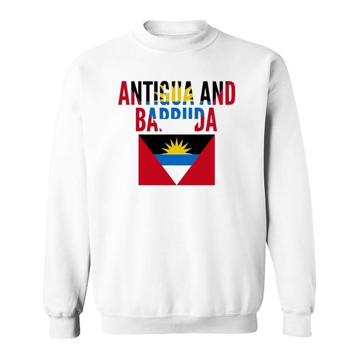 Antiguan Gift - Antigua And Barbuda Country Flag Sweatshirt