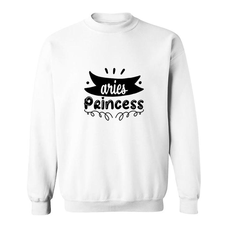 Aries Girl Black Princess For Cool Black Art Birthday Gift Sweatshirt