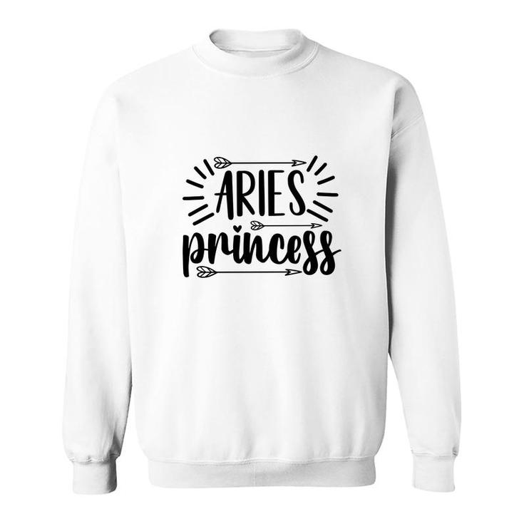 Aries Girl Black Princess For Cool Black Great Birthday Gift Sweatshirt