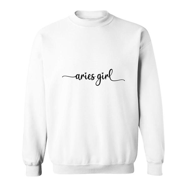 Aries Girls Itali Great Black Graphic Gift For Girl Birthday Gift Sweatshirt