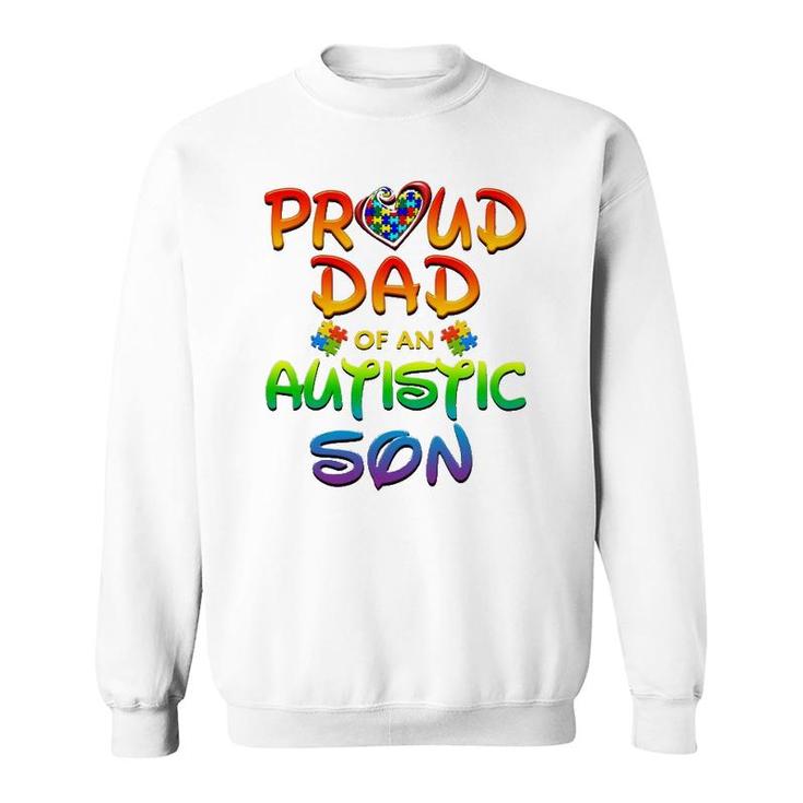 Autism Awareness Wear Proud Dad Of Son Men Women Sweatshirt