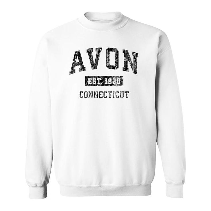 Avon Connecticut Ct Vintage Sports Design Black Design Sweatshirt