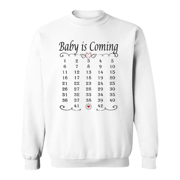 Baby Is Coming Calendar Pregnancy Memory Funny Announcement Sweatshirt