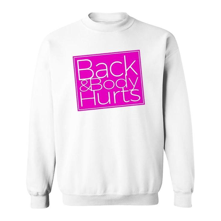 Back & Body Hurts Funny Royal Blue Womens Yoga Exercise Hoodie