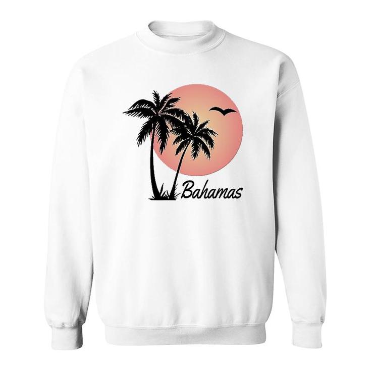 Bahamas Souvenir Gift Palm Tree Sun Beach Sweatshirt