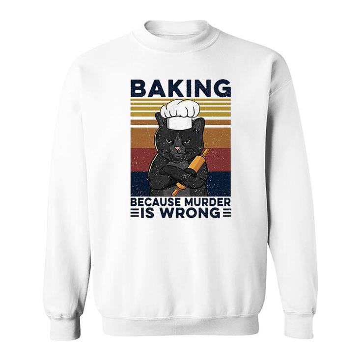 Baking Black Cat Sweatshirt