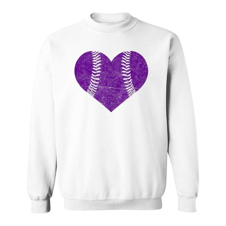 Baseball Heart Shirt Softball Mom Matching Team Gift Purple Baseball Heart Shirt Softball Mom Matching Team Gift Purple