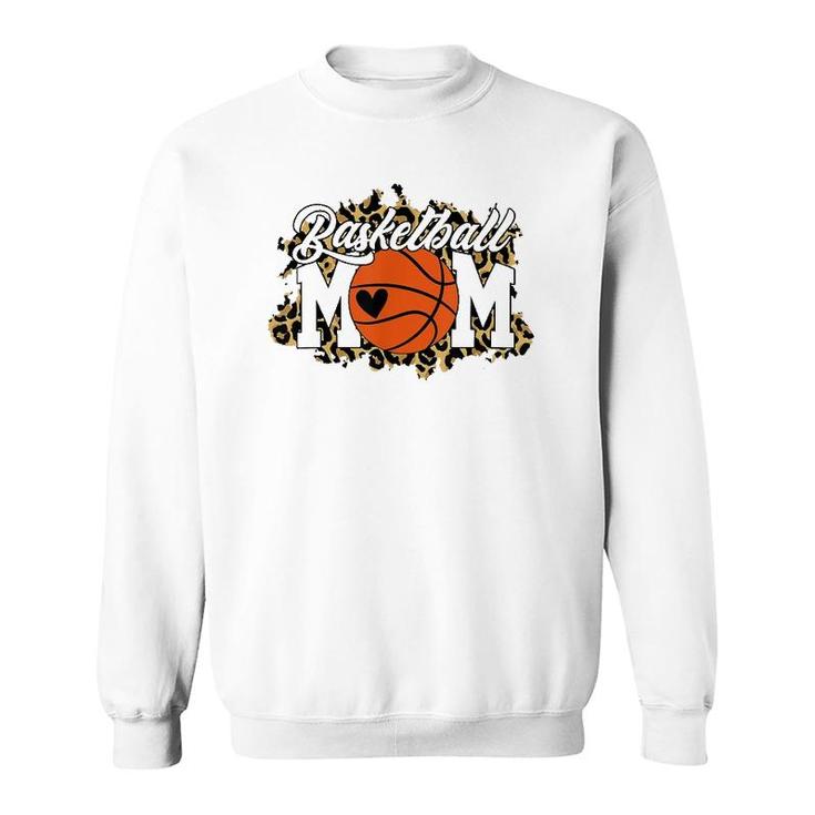 Basketball Mom Tees Leopard Mother's Day Sweatshirt
