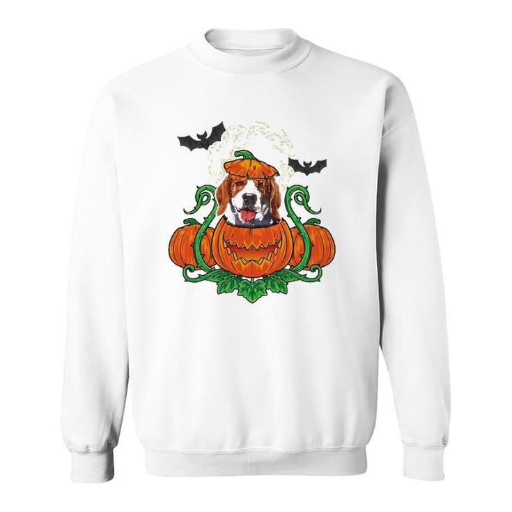Beagle Costume Halloween Pumpkin Halloween Funny Dog Gift Sweatshirt