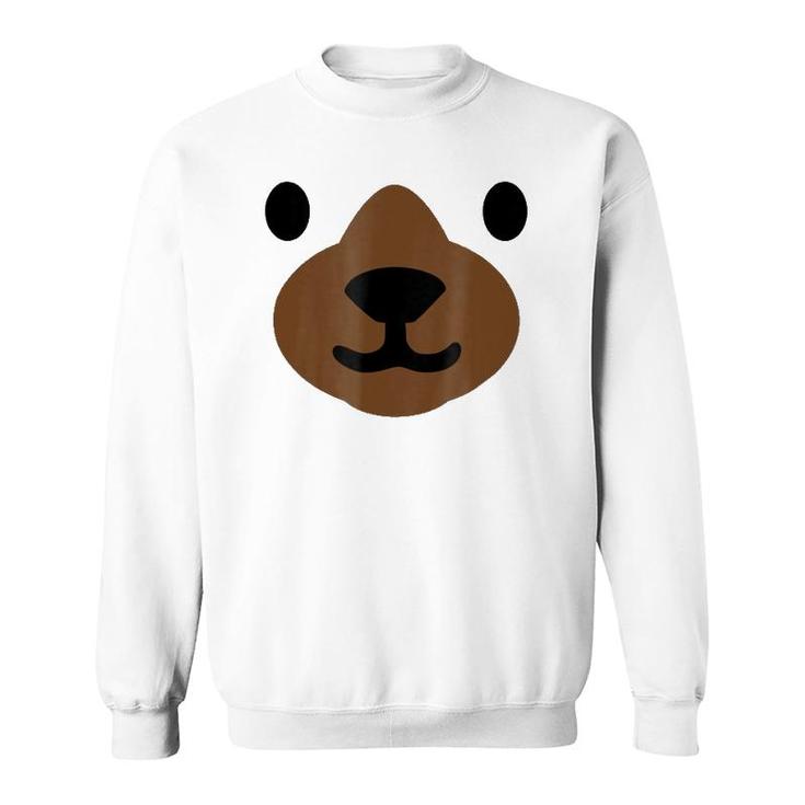 Bear Face Halloween Costume  Funny Sweatshirt
