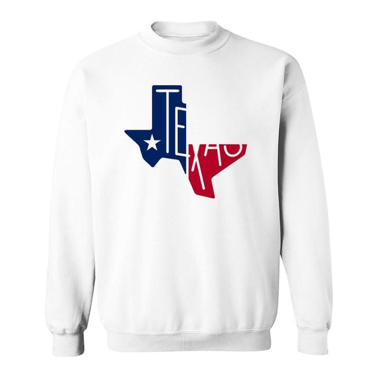 Beautiful Texas State Flag Star Silhouette Sweatshirt