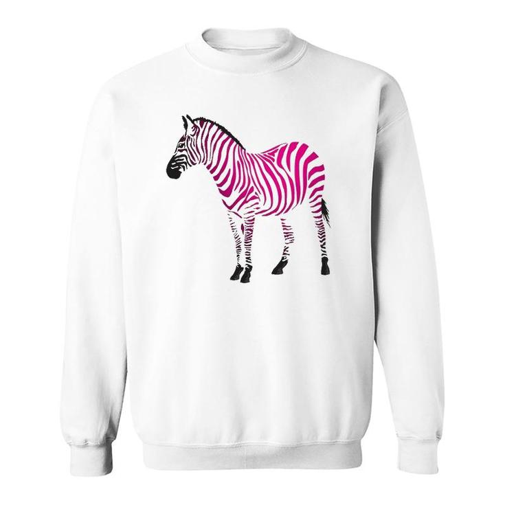 Beautiful Zebra Pink Sassy Art Sweatshirt