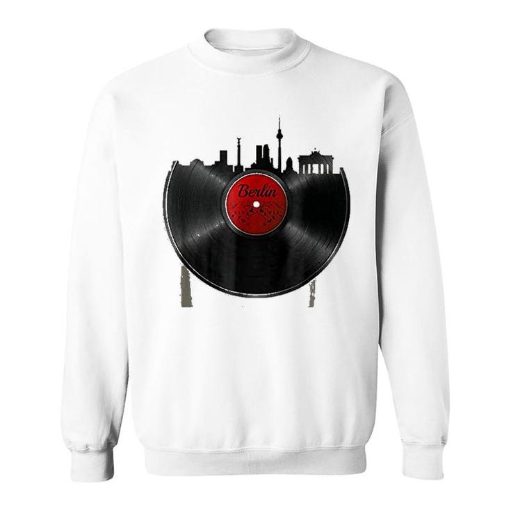 Berlin Vinyl Dj Techno Music Retro Old School Gift Sweatshirt