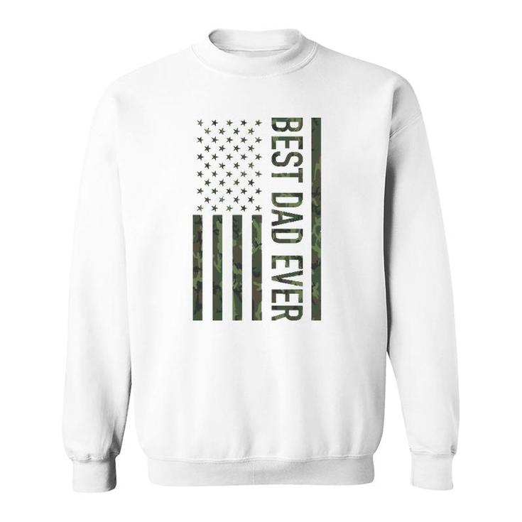 Best Dad Ever American Us Camouflage Flag Gift For Father  Sweatshirt