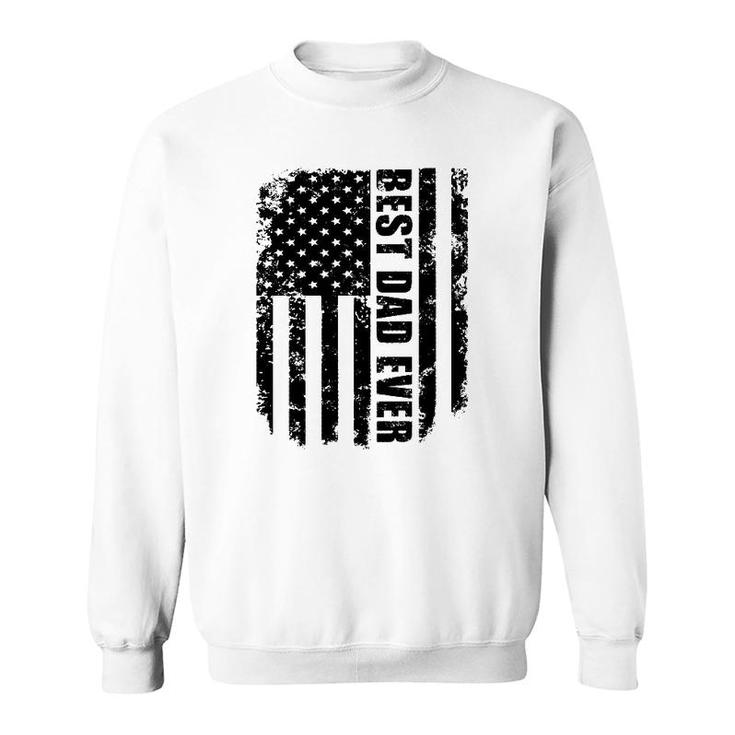 Best Dad Ever Vintage American Flag Father's Day Gift Sweatshirt